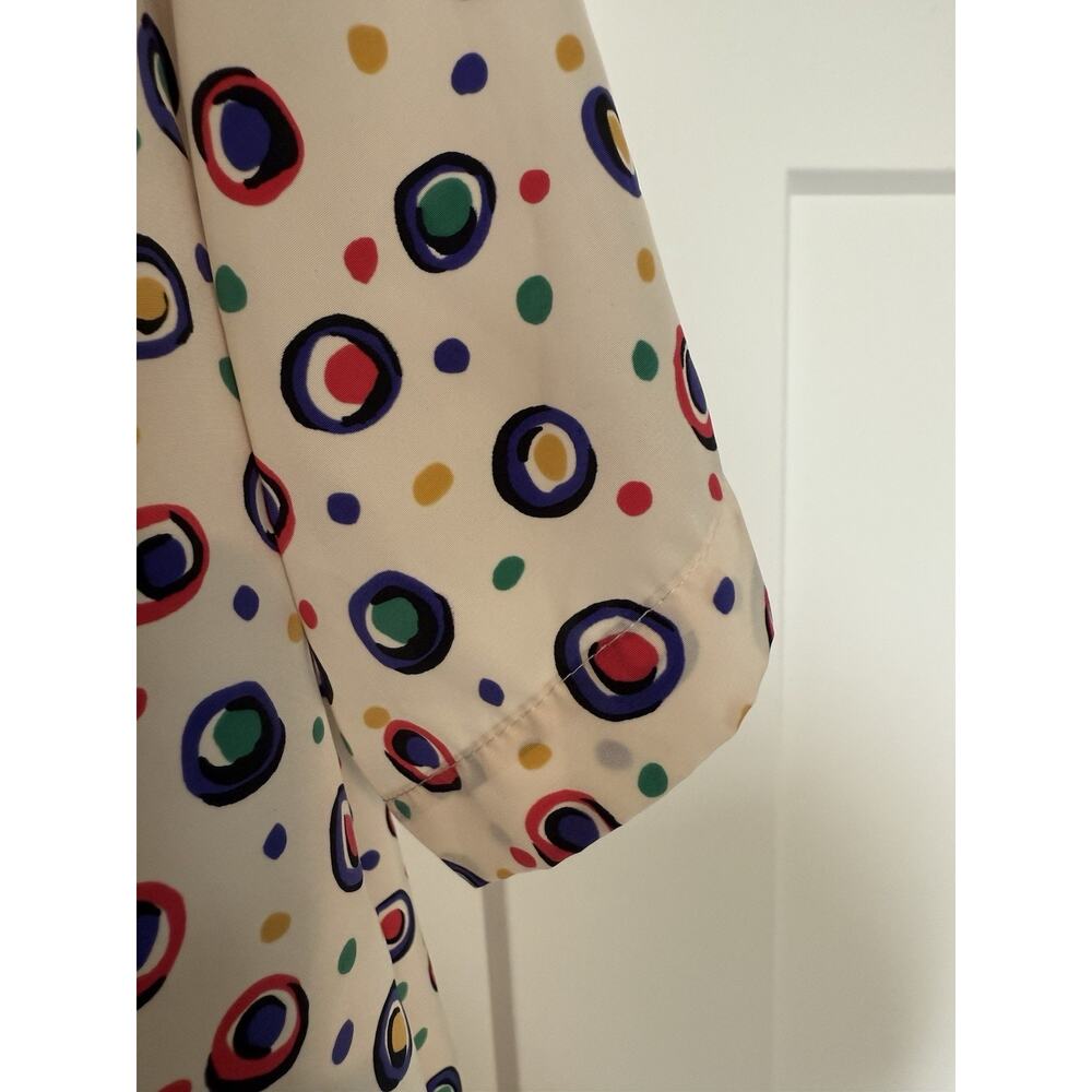 VTG Retro Kathie Lee Women's Shirt Geometric Polka Dots - Single Stitch L/XL - Picture 2 of 7